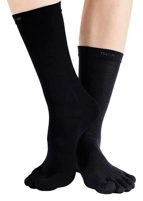 TOETOE - Herren- und Damen Outdoor weiche Wollfeuchtigkeitsregulierende Kniestrümpfe - Schwarz - Image 2