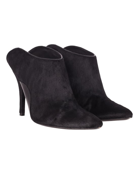 Alexander Wang Miranda Pony Pantoletten aus schwarzer Wolle - Image 3