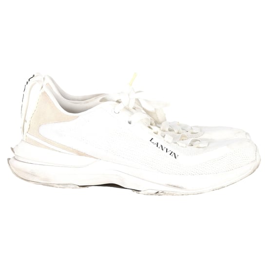 Lanvin L-I Schnürsneaker aus weißem Mesh - Image 1