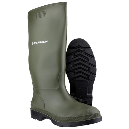 Dunlop Price Master Green Wellington Waterproof Wellie Boots