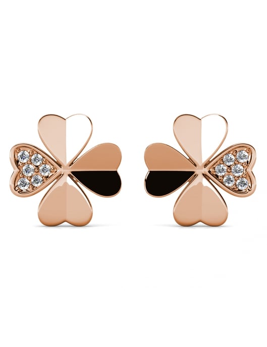 Kleeblatt-Set und Box - Rose Gold und Kristall - Image 5