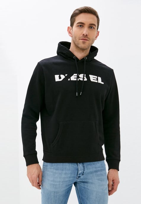Diesel S Agnes BRO Herren Sweat Hoodie in schwarz - Image 1
