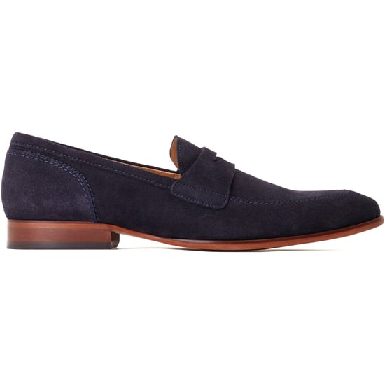 Base London Bruno Herren Mokassins aus Leder in Marineblau - Image 5