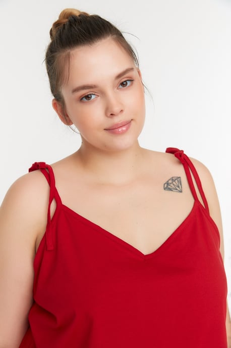 Cool Comfort Plus Size Schlafanzug Set in Rot - Image 3