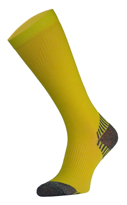 COMODO - 1 Paire Chaussettes Genou Sport Running Contention Homme Femme - Jaune - Image 1