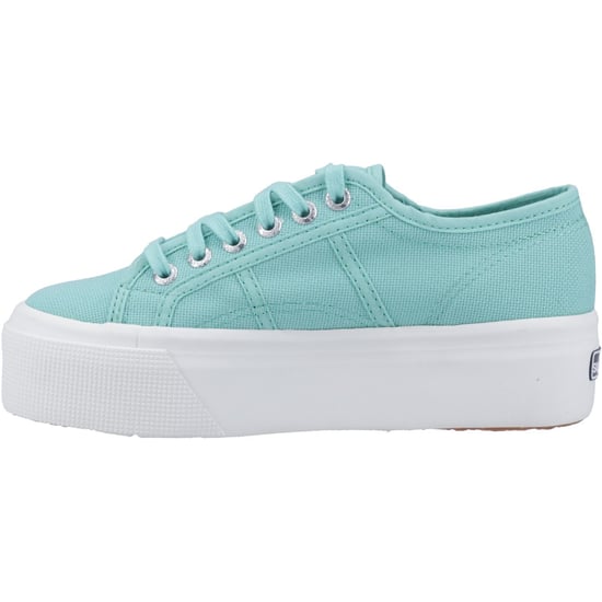 Superga 2790 Linea Up And Down 100% Baumwolle Frauen Grün Wasser Trainer - Image 4