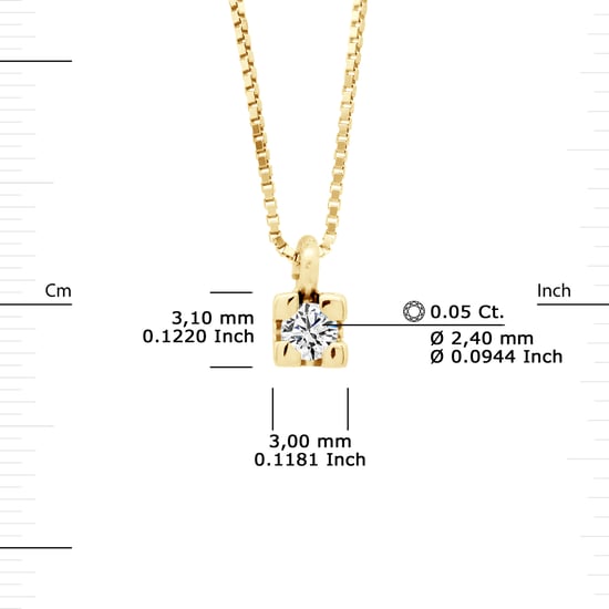 DIADEMA - Necklace with Diamonds - Yellow Gold Venetian Chain