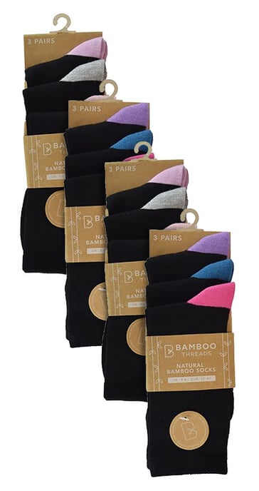 12 Paar Multipack Damen-Sneakersocken aus Bambus | Niedrig geschnittene, gepolsterte Söckchen, Packung 1 - Image 2
