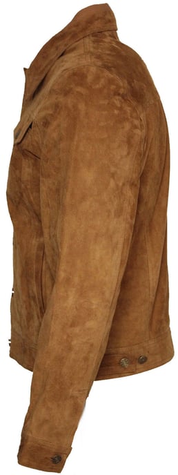Trucker jeans jacket from goat suede