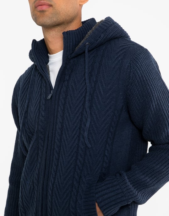 Threadbare Strickjacke Navy - Image 4