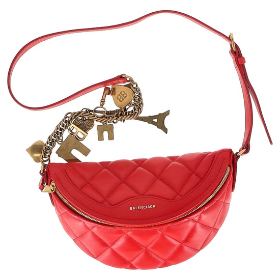 Balenciaga Gequiltete XXS Souvenir Charms Gürteltasche aus rotem Leder - Image 1