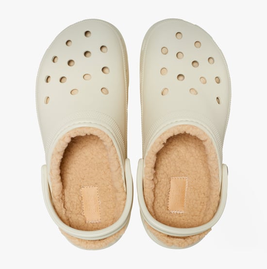 Crocs 207938-2Y2 CLASSIC PLATFORM LINED Womens Clogs Bone - Image 3