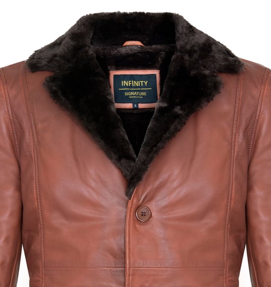 Men's Reefer Leather Blazer Jacket -Pablo