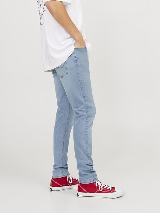 JACK & JONES Mens Jeans Skinny Slim Fit Denim Blue