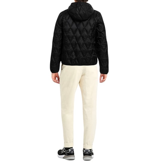 Diesel Quilted Black Hooded Coat