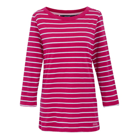 Regatta Womens/Ladies Baylette II Striped T-Shirt (Pink Fusion/White)