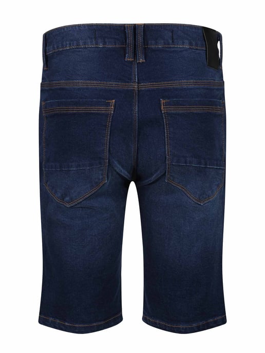 Luke 1977 Men's Short Edward Blue Wash Denim Shorts in Dark Blue