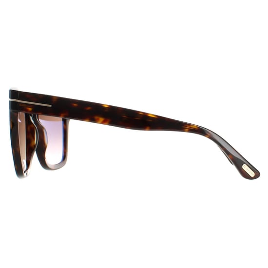 Tom Ford Square Womens Shiny Dark Havana  Brown Gradient  Selby FT0952
