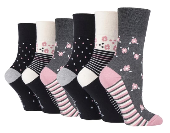 Gentle Grip - 6 Paar Damen Gentle Grip nicht elastische Socken - SOLRH217 - Image 1