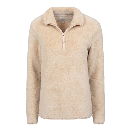 Mountain Warehouse Damen Teddy Fleece Viertel-Zip Fleece-Top (Beige) - Image 4