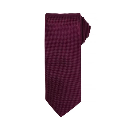 Premier Mens Micro Waffle Formal Work Krawatte (Aubergine) - Image 1