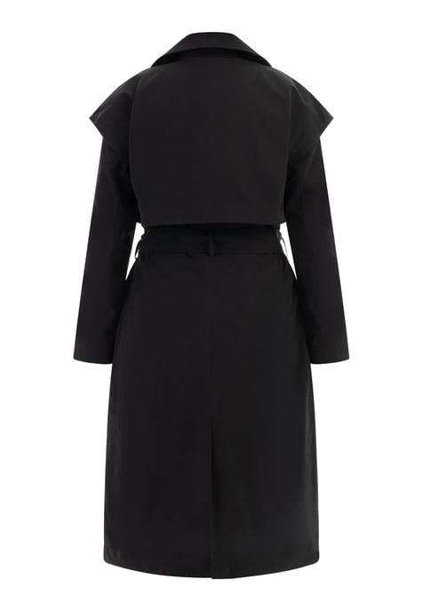 Dreimaster Trenchcoat Damen schwarz - Image 3