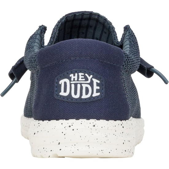 HEYDUDE Wally Stretch Mesh Polyester Herren Marine Bootsschuhe - Image 2