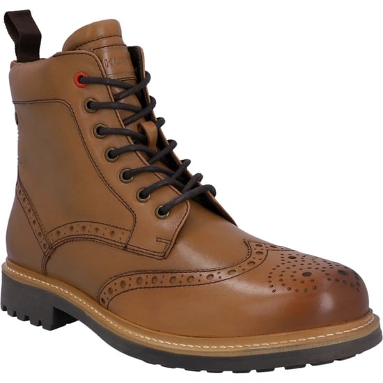 Hunter Cawdor Leder Herren Tan Brogues Schuhe - Image 1