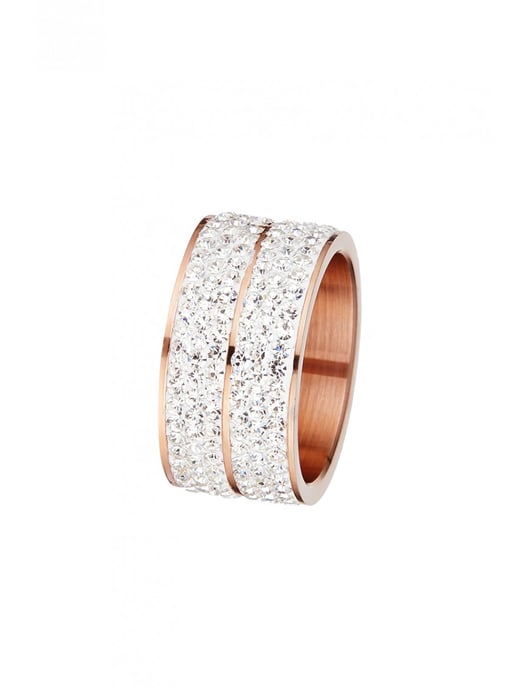Bague Elodie - Or Rosé et Cristal - Image 3
