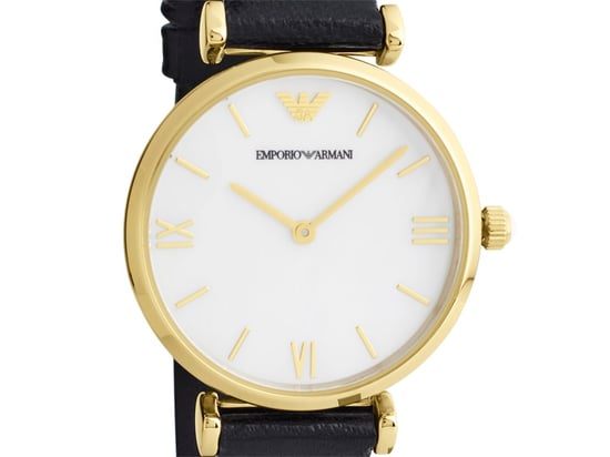 Emporio Armani AR1910 GP Perlmuttzifferblatt Schwarzes Armband - Image 2