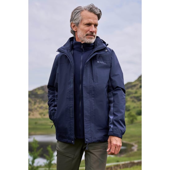 Mountain Warehouse - "Thunderstorm" Jacke, wasserfest 3 in 1 für Herren (Dunkelblau) - Image 1
