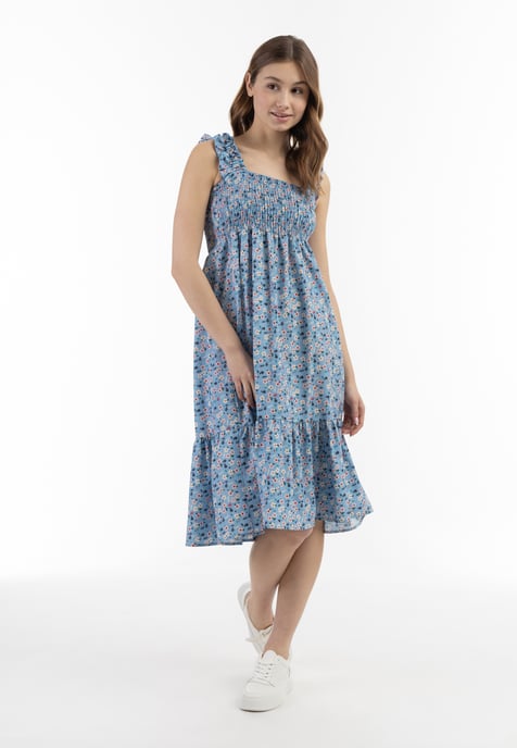 Mymo Midikleid Damen Blau Mehrfarbig - Image 4