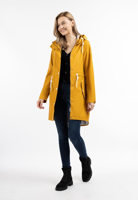 Dreimaster Regenmantel Damen Curry - Image 1