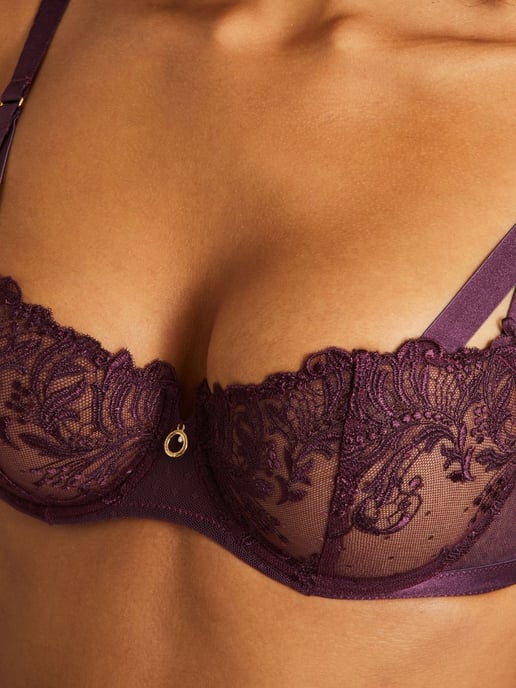 Femme Passion Half Cup Bra Wineberry