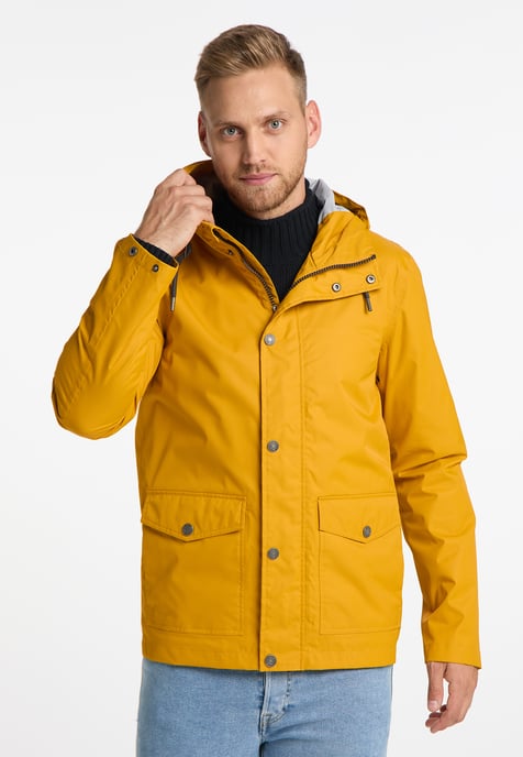 Mo Regenjacke mit Innenprint Herren Senf - Image 2