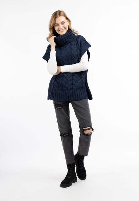 Dreimaster Strickweste Damen MARINE - Image 2
