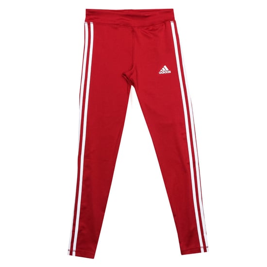 Girl's adidas Junior Equpment 3 Stripe Legging in Red