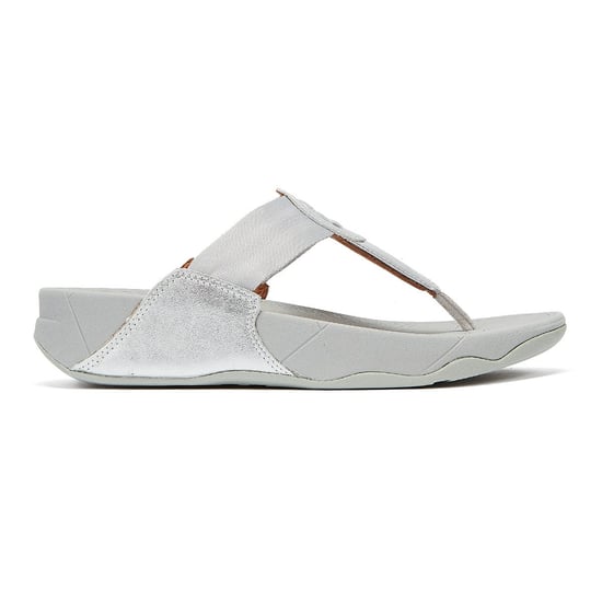 Fitflop Walkstar Toe Post Damen Silber Sandalen - Image 5