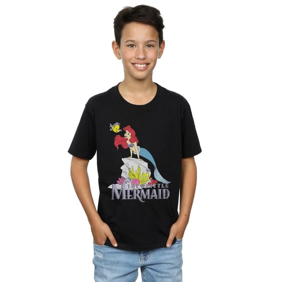 Disney Boys The Little Mermaid Sea Friend T-Shirt (Black)