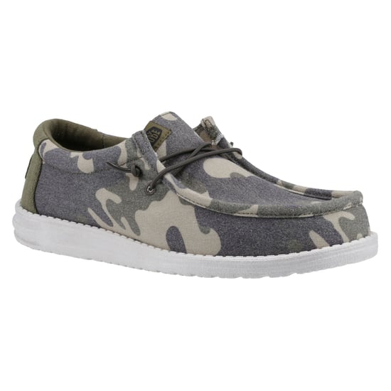 HEYDUDE Wally Washed Camo Polyester Herren Camo Bootsschuhe - Image 6