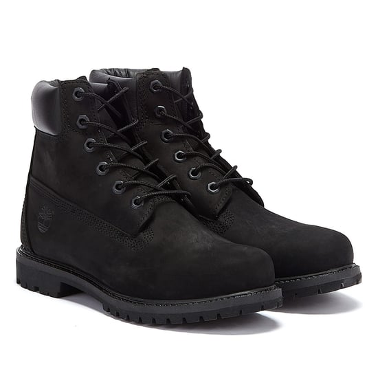 Timberland Womens 6 Inch Premium Schwarz Nubukleder Stiefel - Image 1