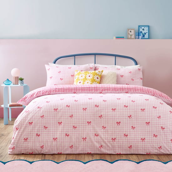 Heya Home Gingham Schleifen Bedrucktes Bettbezug-Set - Image 1