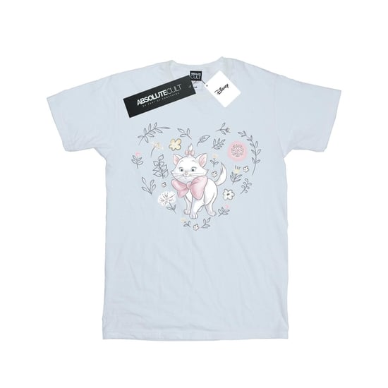 Disney Girls The Aristocats Marie Heart Cotton T-Shirt (White)