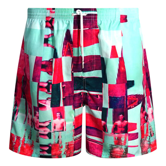 Blaue Badeshorts mit abstraktem Design von Dsquared2 - Image 1