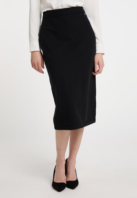 Dreimaster Strickrock Damen Schwarz - Image 2