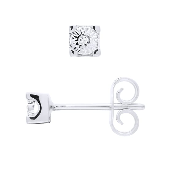 DIADEMA - Earrings with Diamonds - Illusion - White Gold