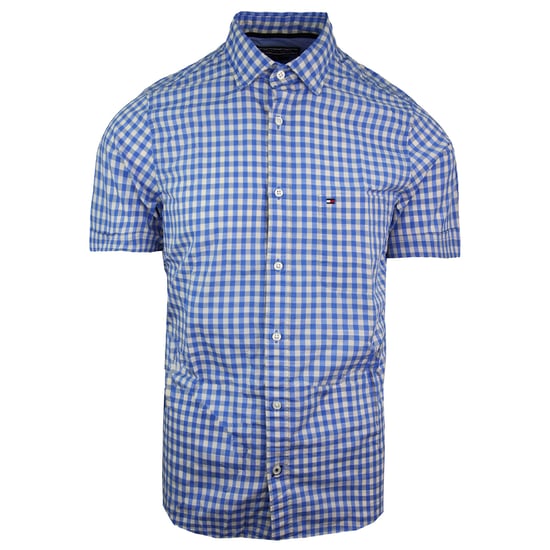 Tommy Hilfiger Gingham Shirt Herren Blau Top - Image 1