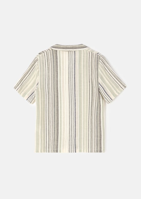 Moaksy Textured Stripe Resort Shirt