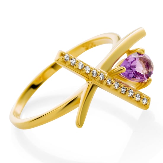Orphelia 'Charlotte' Damen-Ring aus 925er Sterlingsilber – Gold ZR-7580/A - Image 2
