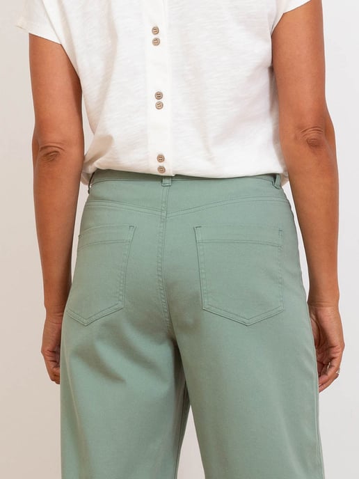 Kite Clothing Evershot Wide Leg Twill Crops Sage